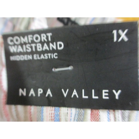 NWT Napa Valley Womens 1X Linen Blend Skort Striped ($52) - Picture 6 of 10